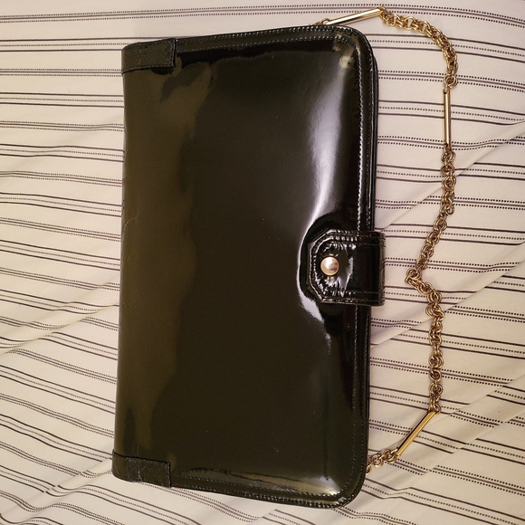 Vintage 1970s clutch/Shoulder patent leather bag - Picture 6 of 7